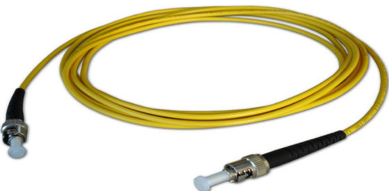 ST to ST Simplex 9/125 μm Singlemode Fiber Optic Patch Cord with Yellow PVC Jacket