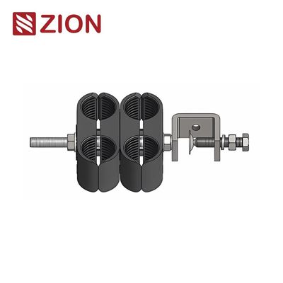 Feeder Cable Clamp for 7/8" Cable – 4-Way, Stainless Steel 304, EPDM Insert | ZFRFCC0429