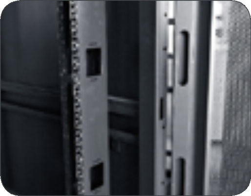 42U Capacity Server Rack Cabinet with SPCC Cold Rolled Steel and Curved Mesh Front Door for Data Centers