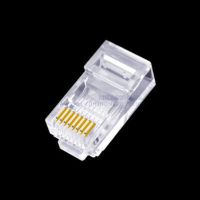 Unshielded Cat5E Modular Plug with Pass Through Design and Phosphor Bronze Contacts for RJ45 Connector
