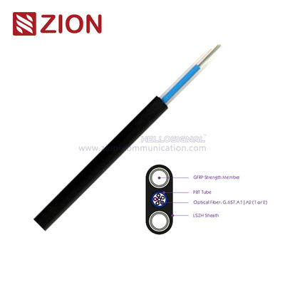 FDC FTTH 옵틱 평평한 드롭 케이블 중심관 3.0x6.0 LSZH