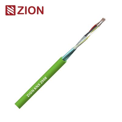 KNX 2PR 0.8mm 벗은 구리 케이블 PE 단열 엽지 보호 LSZH 껍질