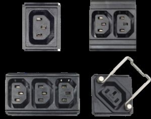 랙 PDU 맞춤화를 위한 IEC C13/C19/C20, 글로벌 소켓 유형 및 IEC 60309 산업용 소켓이 있는 PDU 소켓 모듈
